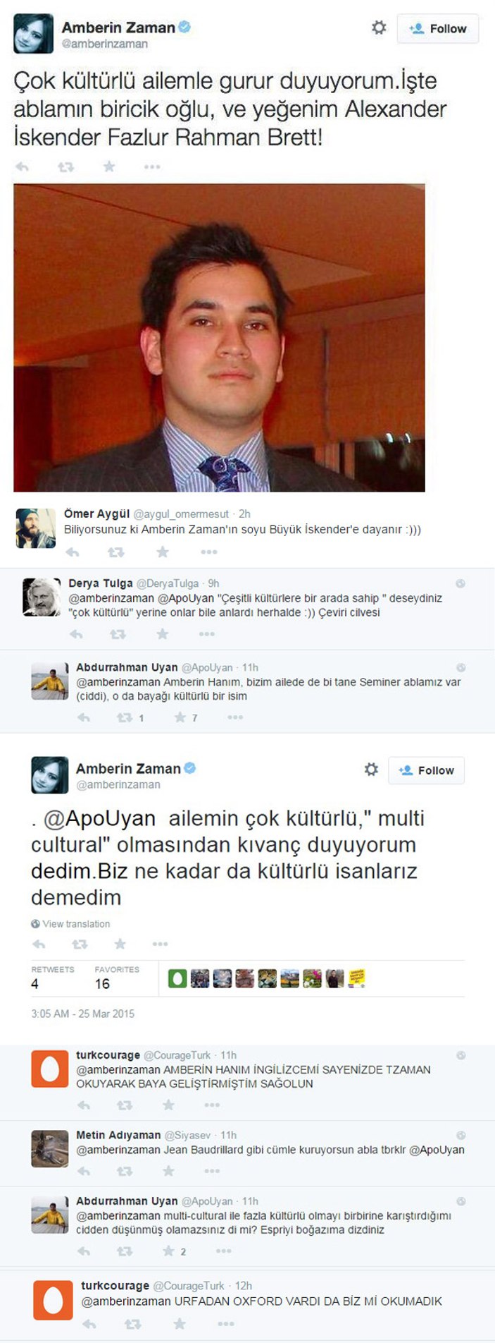 Amberin Zaman'ın tweet'i olay oldu