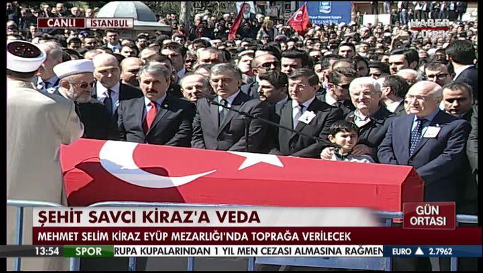 Şehit Savcı Kiraz için cenaze töreni