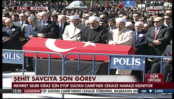 Şehit Savcı Kiraz için cenaze töreni