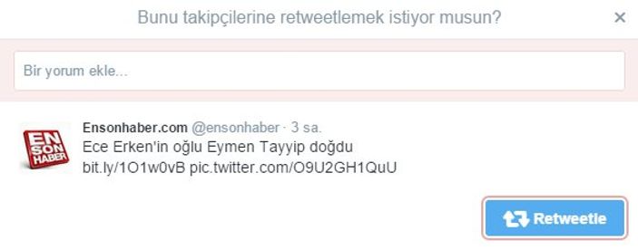 Twitter'da retweet'e yorum özelliği geldi