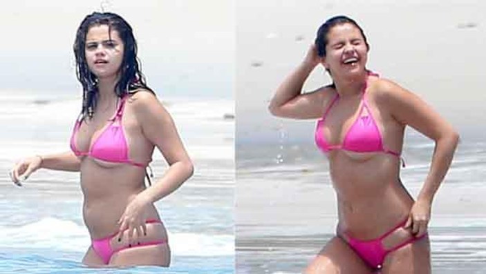 Selena Gomez'e bikini küçük geldi
