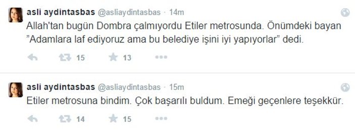 Aslı Aydıntaşbaş'tan Etiler metrosu tweeti