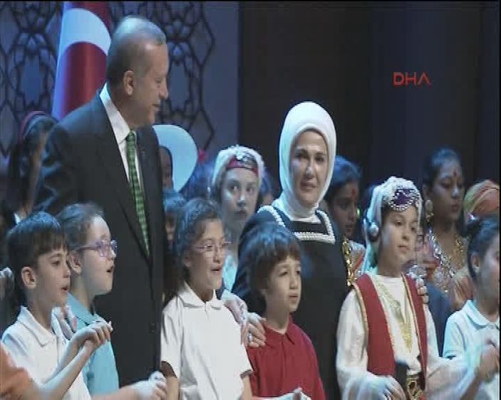 Dünya çocukları Cumhurbaşkanlığı Sarayı'nda