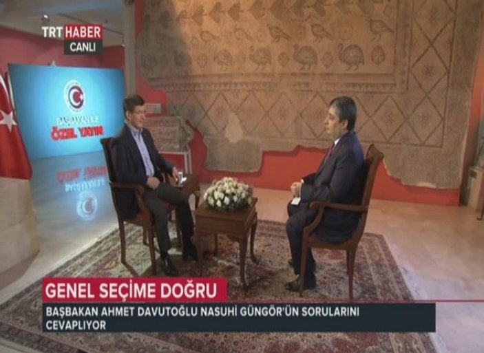 Başbakan Davutoğlu TRT Haber'de