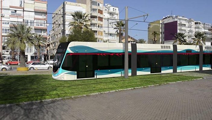 İzmir tramvay hattında ray döşemelerine başlandı