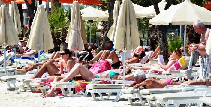 Bodrum plajları doldu