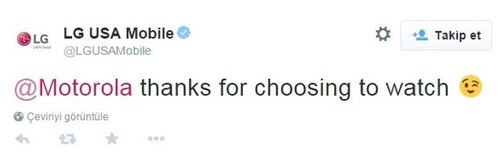 Motorola'dan LG'ye gönderme
