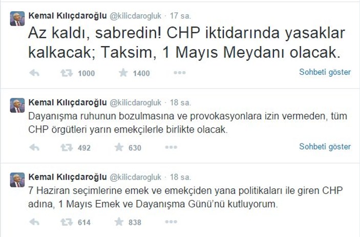Kemal Kılıçdaroğlu'ndan 1 Mayıs değerlendirmesi