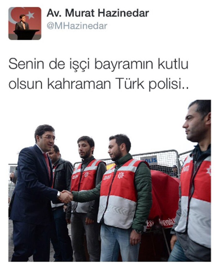 CHP'li Murat Hazinedar polisin bayramını kutladı
