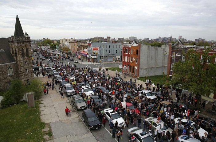 Baltimore'da sevinç gösterileri