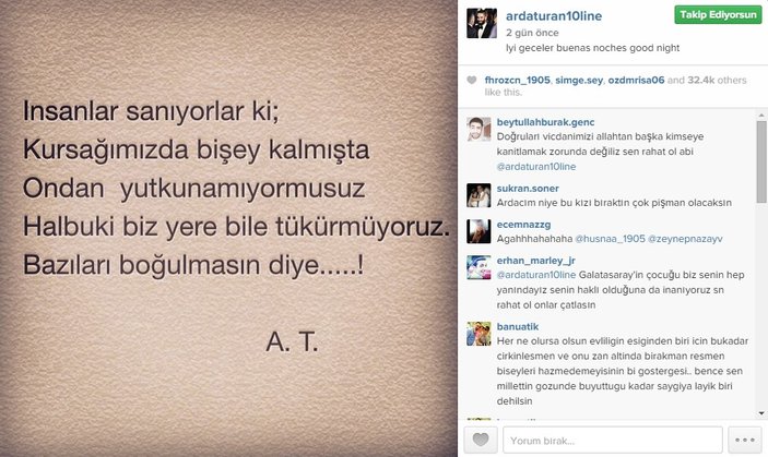 Arda ve Sinem Kobal'ın Instagram atışması