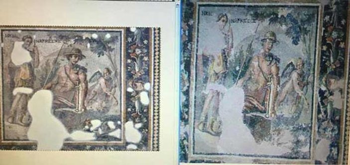 Hatay'da Roma mozaikleri restorasyon sırasında bozuldu