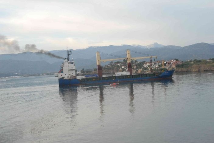 Libya’da vurulan Türk gemisi Fethiye’ye ulaştı