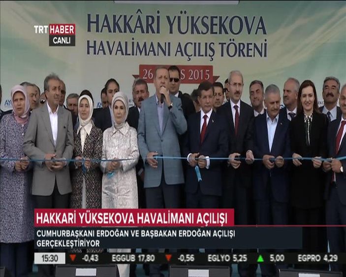 Erdoğan Yüksekova Havalimanı açılış töreninde konuştu
