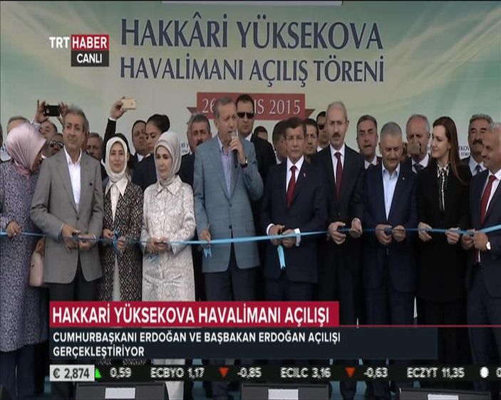 Erdoğan Yüksekova Havalimanı açılış töreninde konuştu