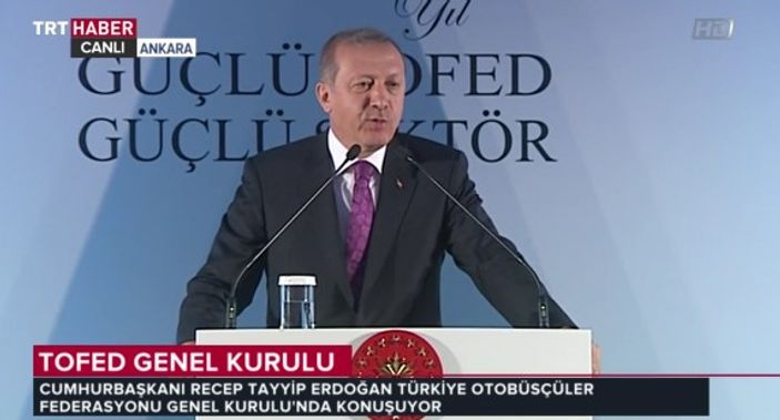 Cumhurbaşkanı Erdoğan otobüs şoförleriyle buluştu