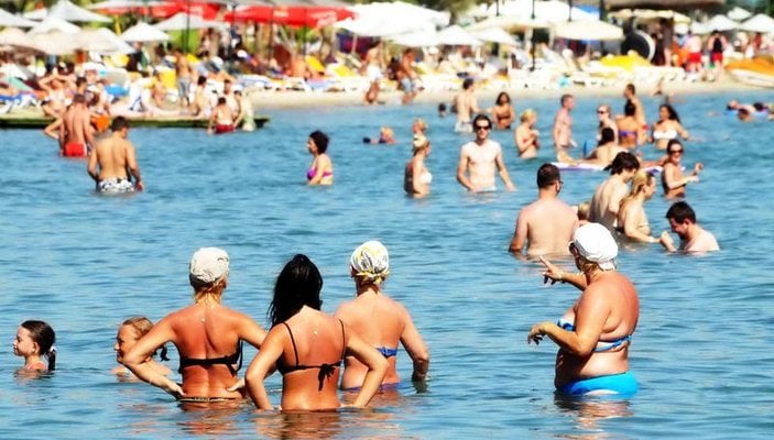 Bodrum'da plajlar doldu