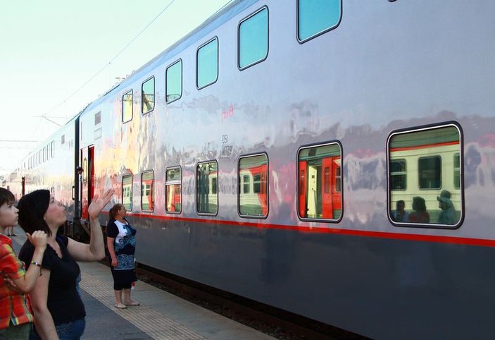 Kazan-Moskova arasında çift katlı tren seferleri başladı