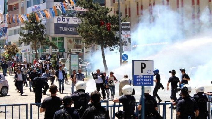Erzurum'da HDP mitingi öncesi gerginlik çıktı