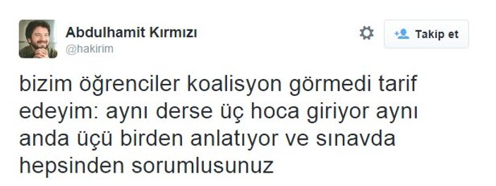 Günün tweet'i: Koalisyon nedir