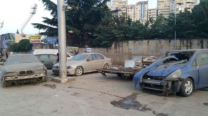 Gürcistan'ın başkenti Tiflis'te sel