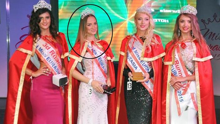 Miss Eurasia'da ikinci seçilen güzelin tacı geri alındı