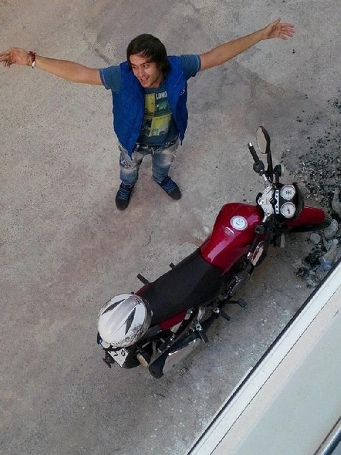 İzmirli sürücü motosikletiyle 20 metreden aşağı uçtu