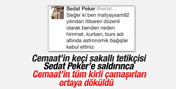 Sedat Peker bu kez Zekeriya Öz'ü mat etti