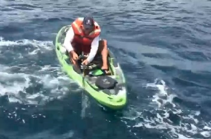 ABD'li kaptan köpek balığı avlarken denize düştü