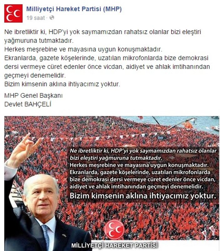 Bahçeli MHP'yi eleştirenlere sert yanıt verdi