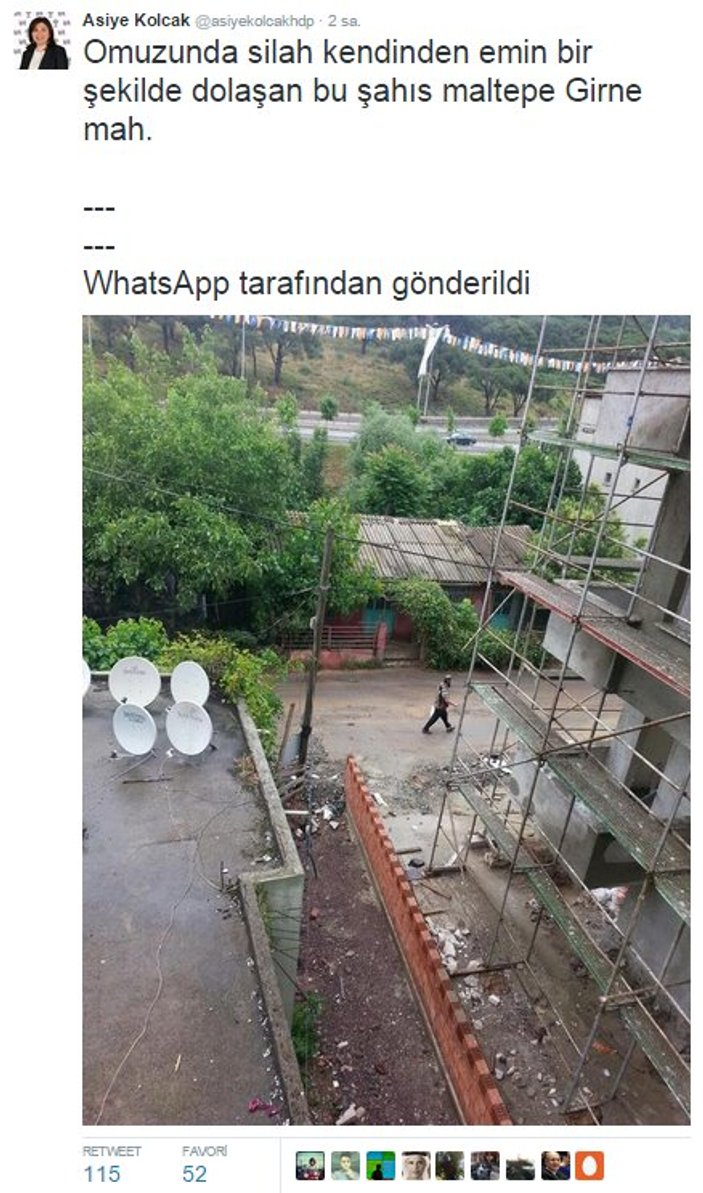 Şemsiyeyi silah sanan HDP'li