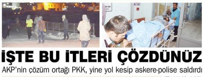 MHP'nin gazetesi PKK'ya it dedi