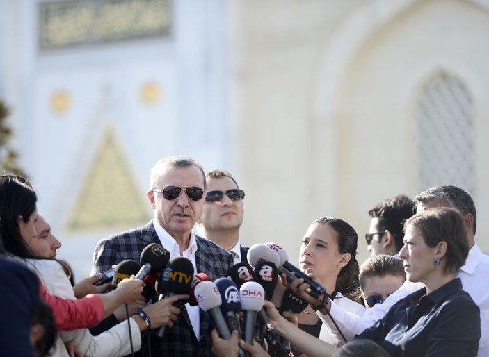 Cumhurbaşkanı Erdoğan'dan namaz sonrasında açıklama