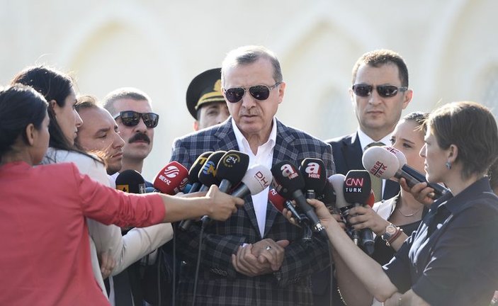 Cumhurbaşkanı Erdoğan'dan namaz sonrasında açıklama