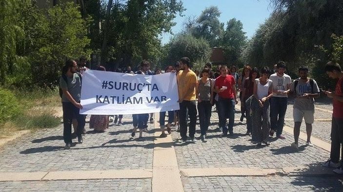 ODTÜ'lü öğrenciler Suruç için eylemde
