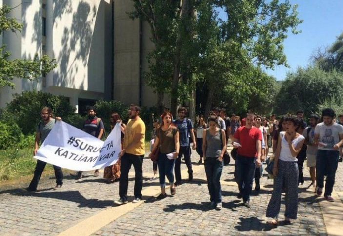 ODTÜ'lü öğrenciler Suruç için eylemde