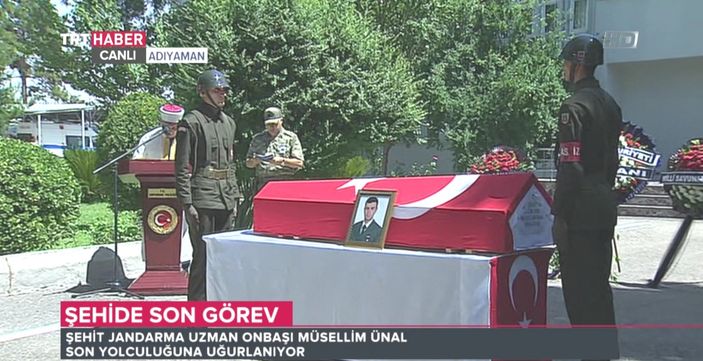 Şehit jandarma onbaşı Müsellim Ünal'a son görev