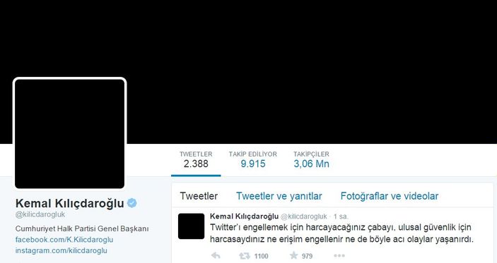 Kılıçdaroğlu'nun twitter tepkisi