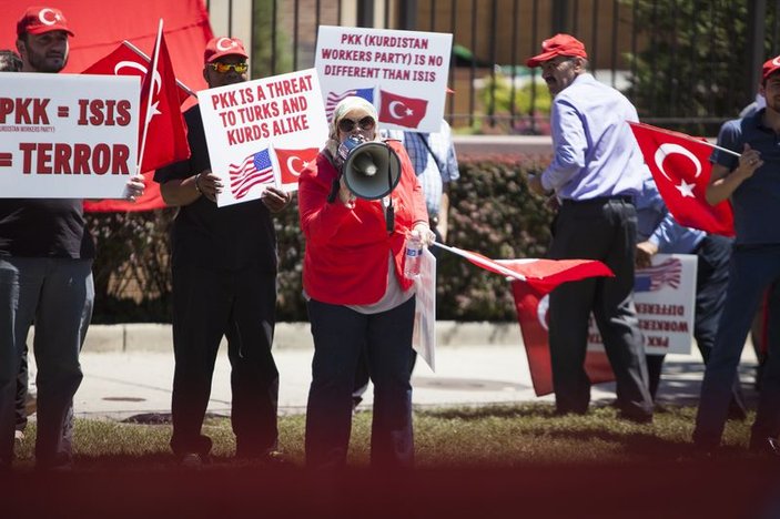 ABD'de Türkiye aleyhine gösteriye Türklerden tepki