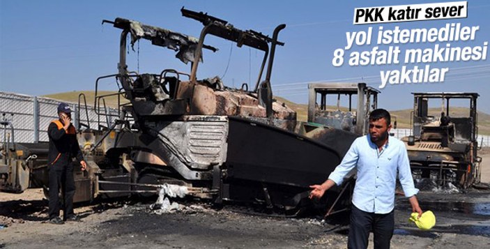 Tunceli'de yol kesen teröristler araçları ateşe verdi