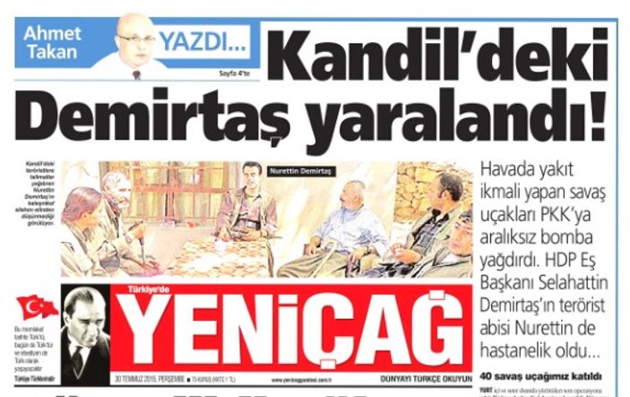 Yeniçağ gazetesi: Selahattin Demirtaş’ın abisi de vuruldu