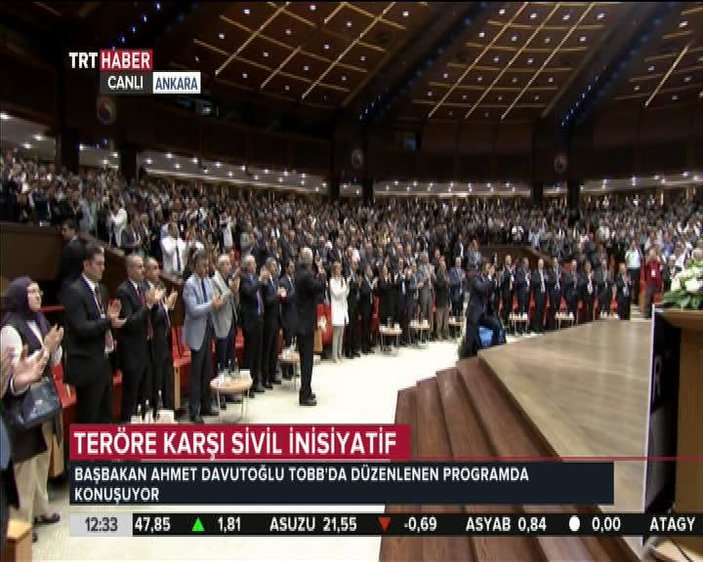 Başbakan Davutoğlu'nun TOBB konuşması