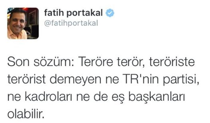 Fatih Portakal HDP'yi bombaladı