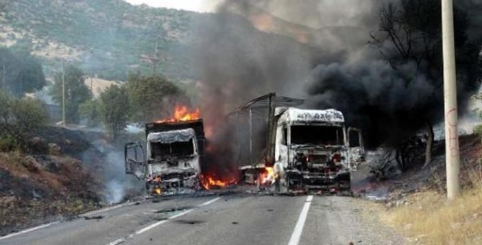 Tunceli - Erzincan karayolu patlayıcılar nedeniyle kapalı