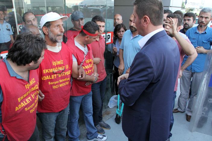 CHP İl Başkanlığı'nda zincirli eylem