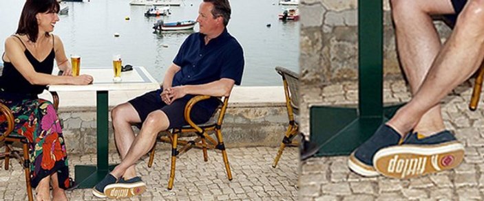 Cameron'un ayakkabıları İngiltere'de günün konusu oldu