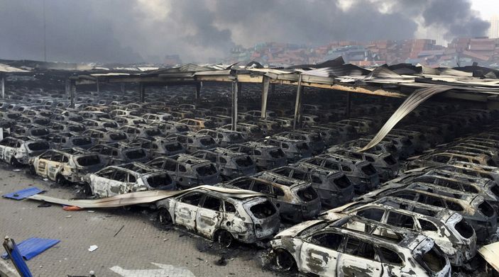 Çin'deki patlama uzaydan bile görüldü