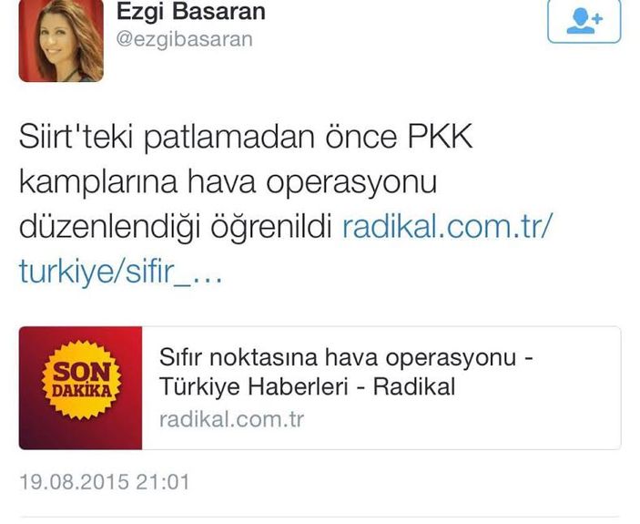 Hürriyet haberciliği: PKK misilleme yaptı