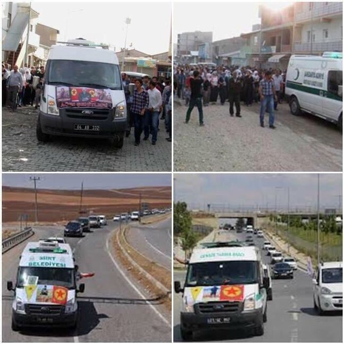 Siirt'te terörist cesetleri belediye aracıyla taşındı