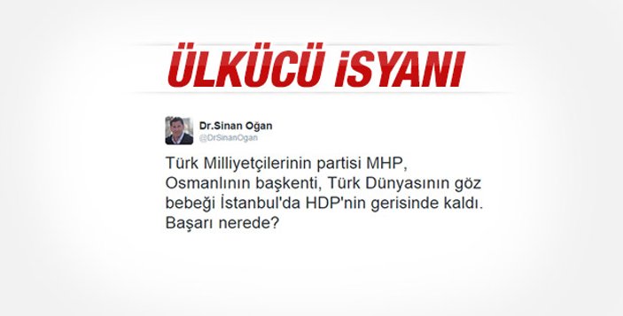 Sinan Oğan: MHP'nin işi zor